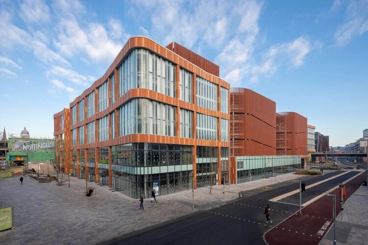 The new Central Library is part of the new Broad Marsh car park and bus station complex 