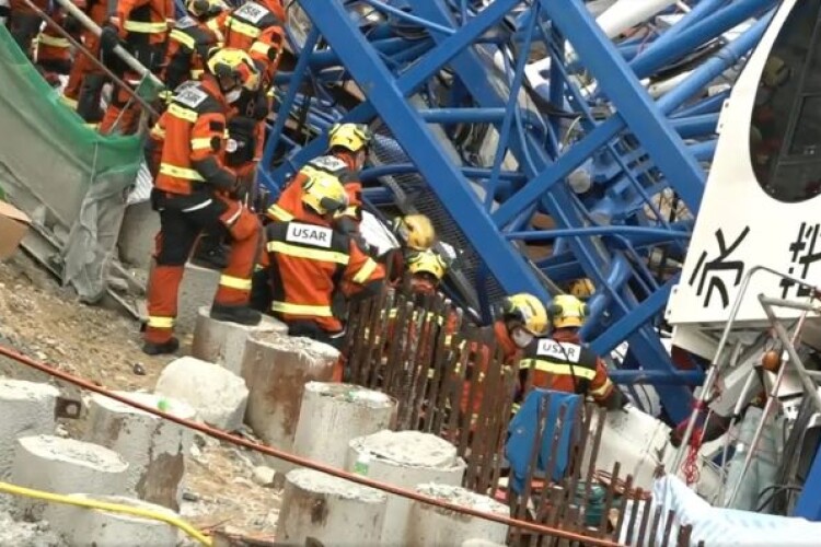 Three workers were killed when a tower crane collapsed on a site in Sau Mau Ping in early September