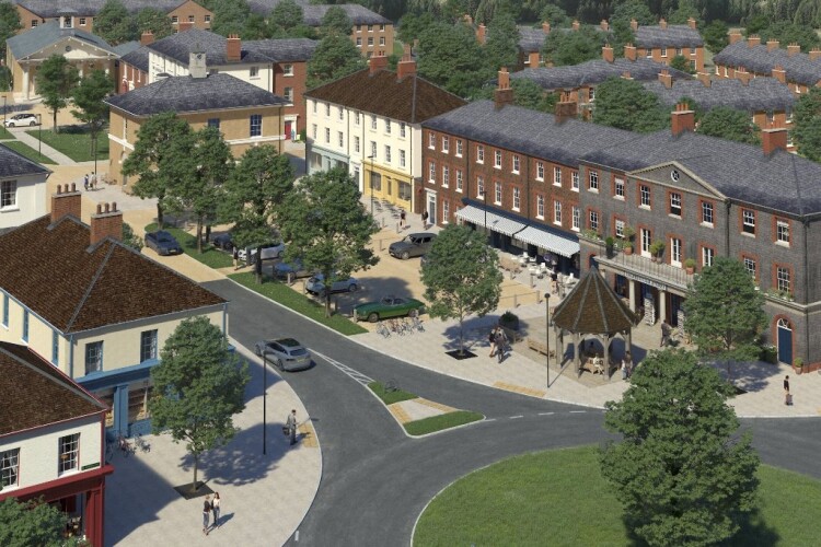 CGI of the planned Welborne Garden Village centre