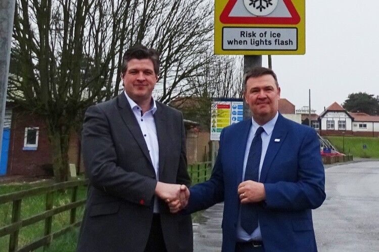 Fox Group chief executive Paul Fox (left) and Bryan Davies, ABP divisional port manager for northwest England and Scotland