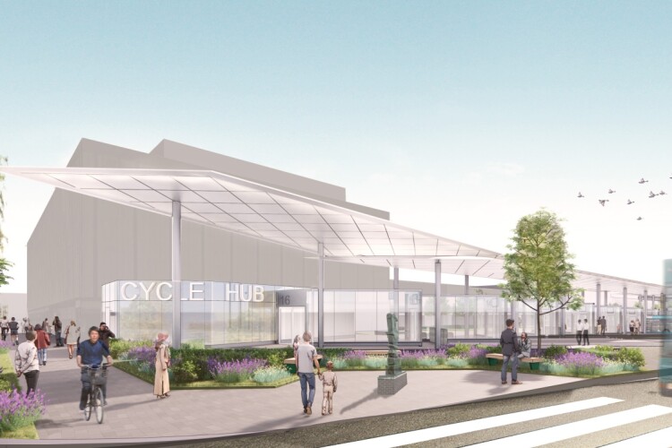 CGI of the new bus station