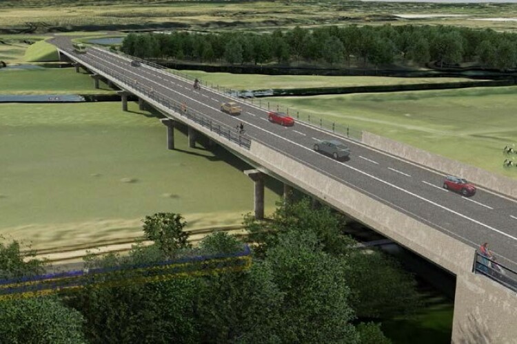 CGI of the Sturry viaduct