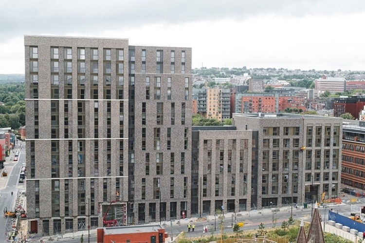The &pound;40m Kangaroo Works build-to-rent development in Sheffield completed in August 2023