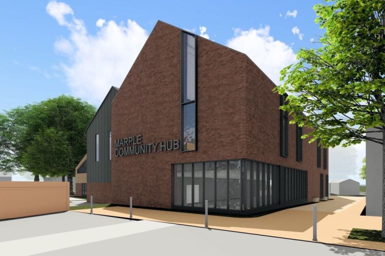 CGI of the planned Marple community centre