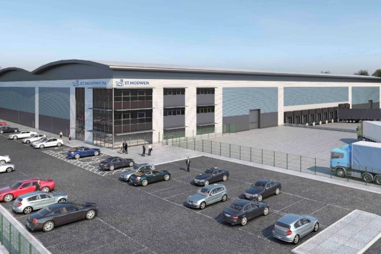 CGI of the industrial premises that GMI is building