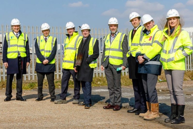 Team photocall in Shoreham for the Free Wharf contract announcement