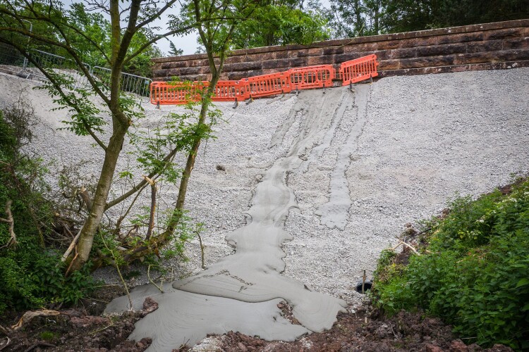 National Highways filled Great Musgrave Bridge with concrete last year as a final solution (Photo © The HRE Group)