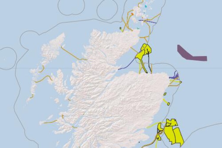 This map showing o&#64256;shore renewables, cables and pipelines agreements is one of many datasets being made available