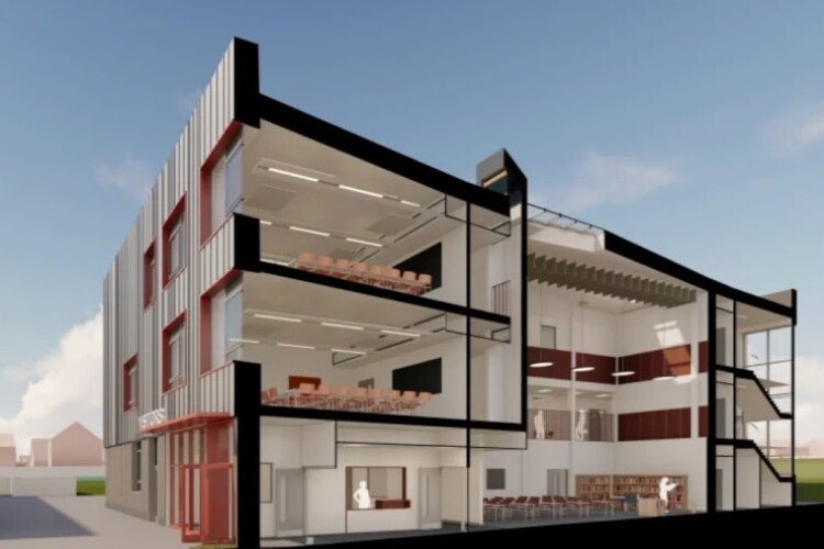 The new school buildings have been designed to achieve net zero carbon in operation