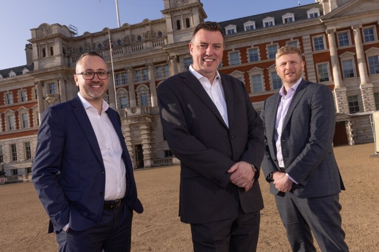 Willmott Dixon Interiors operations directors Simon Wilson (left) and Chris Linfoot (right) with their boss, director of operations Tom McEvoy (centre)