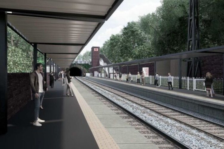 CGI of Moseley railway station 