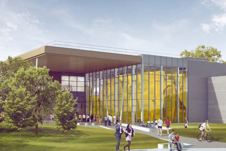 Artist's impression of the new sports hall coming to Warwick University