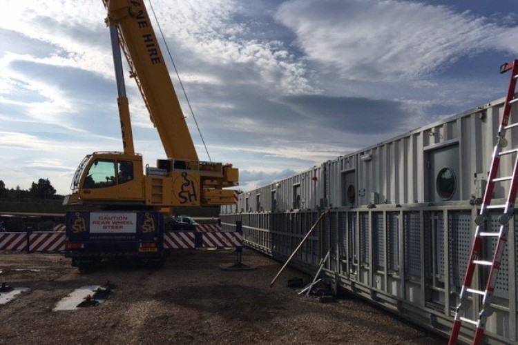 Snoozebox containers as site accomodation