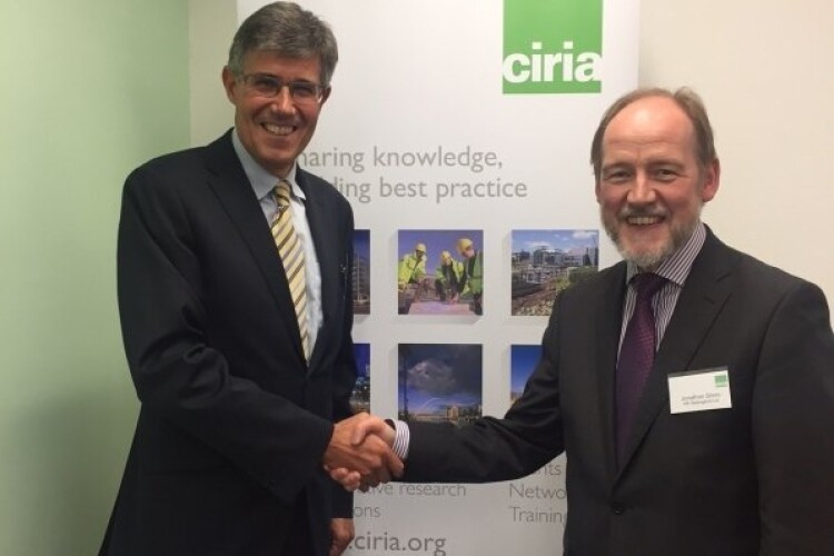 Doug Waters from Gatwick Airport (left) and Jonathan Simm from HR Wallingford (right)