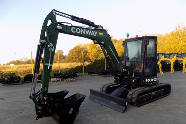 Yanmar excavator in Conway green