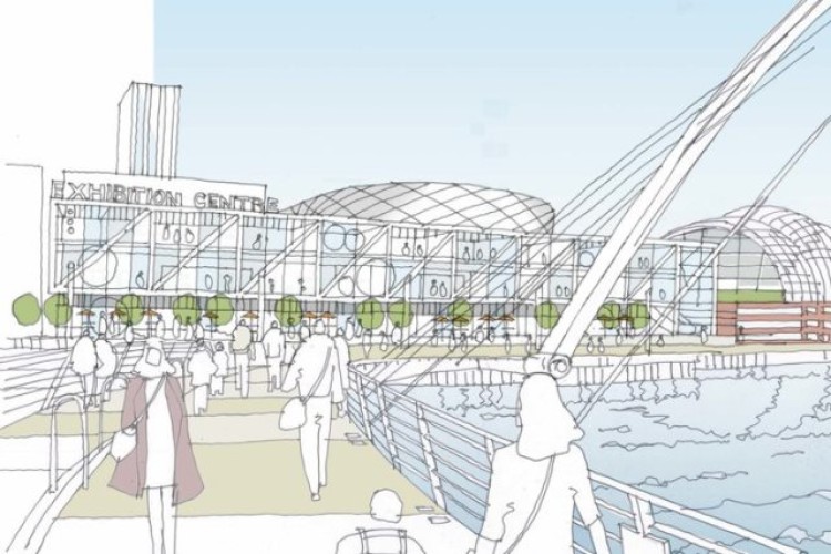 Sketch of the planned Gateshead Quays conference centre