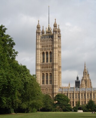 Victoria Tower as seen from Victoria Tower Gardens [&copy; House of Lords]