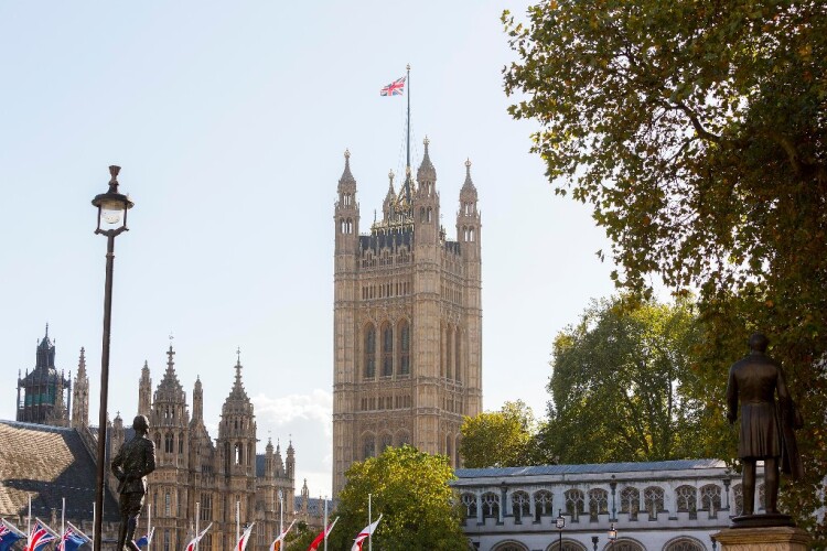 Victoria Tower as seen from Parliament Square [&copy; House of Lords]