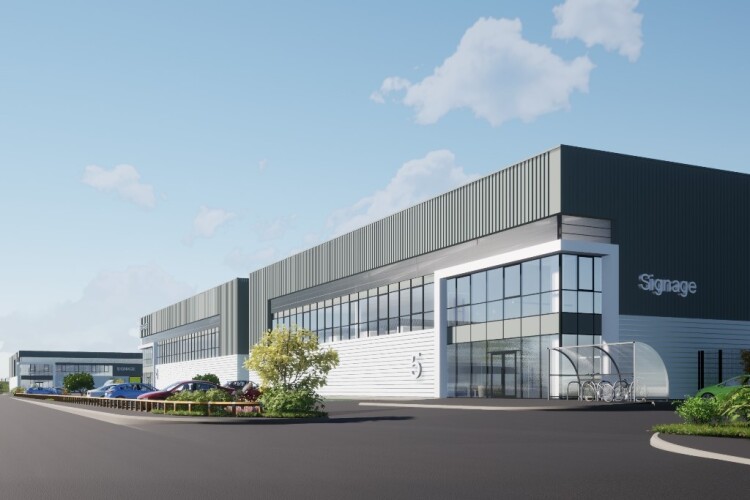 CGI of planned new units at Hollinwood Junction 