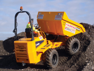 the fairfax hire fleet includes a number of site dumpers from Thwaites and Terex