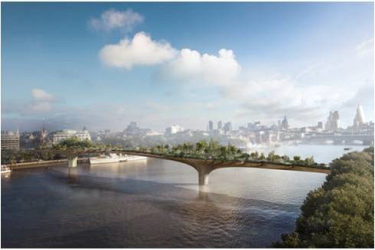 The proposed Garden Bridge, designed by Heatherwick Studio