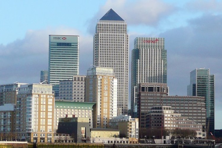 The Canary Wharf development in east London