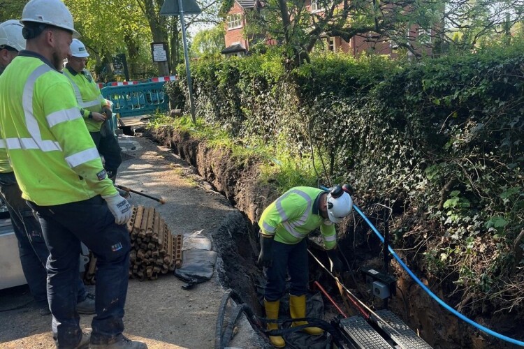 Severn Trent at work in Bagnall