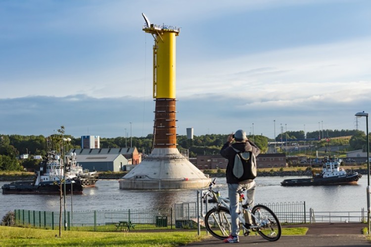 Gravity based foundations being constructed on the River Tyne will be floated out to sea and submerged ahead of turbine installation over the summer