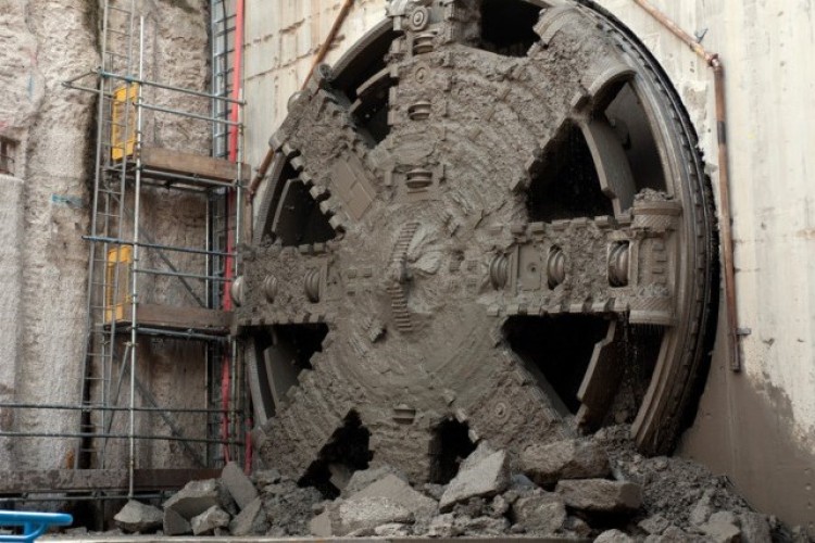 TBM Jessica breaks through at Royal Victoria Dock Portal