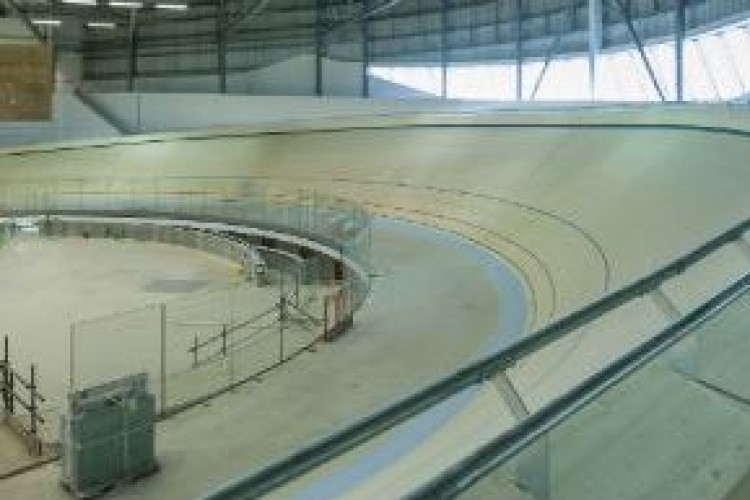 The Derby Arena velodrome is taking shape