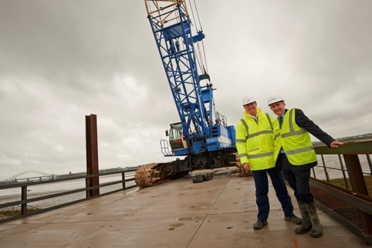 Halton Borough Council leader Rob Polhill and Merseylink general manager Hugh O'Connor visited the site