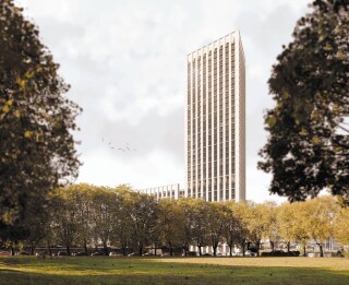 Tallest building in the scheme is 37 storeys