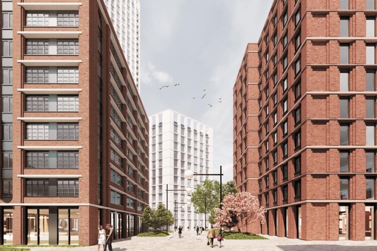 CGI of the planned Digbeth central square