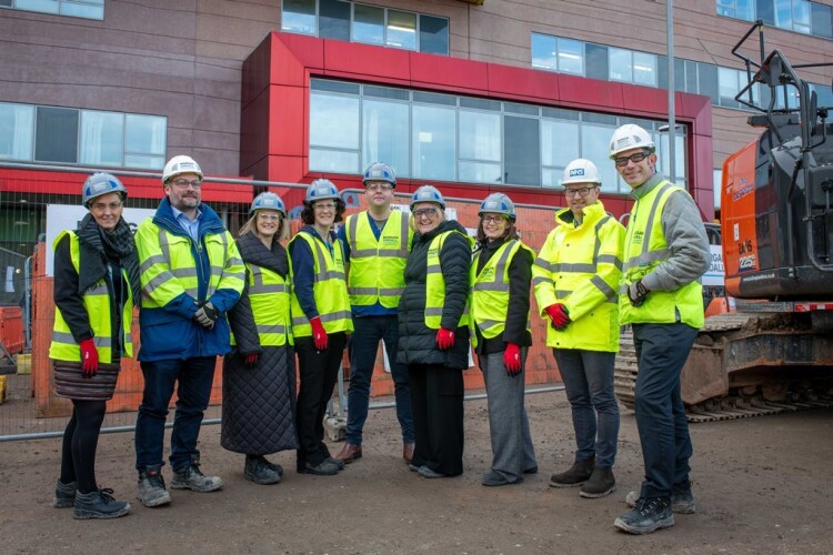 The project team on site