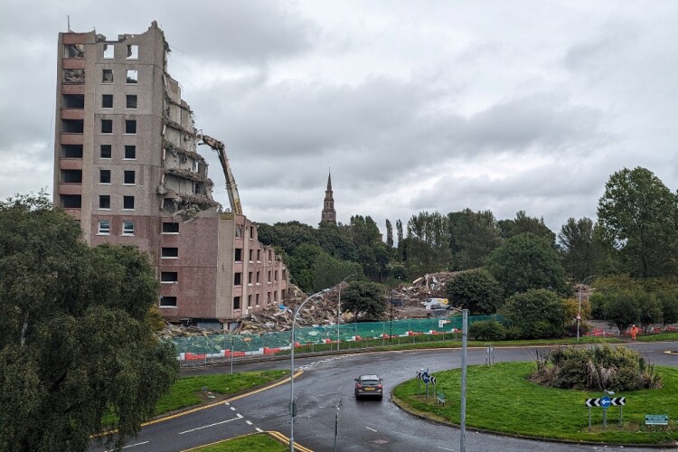 Photo of demolition taking place in September 2023