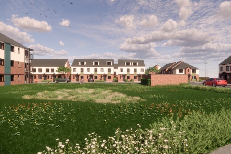 CGI of the new houses to be built in Pelton