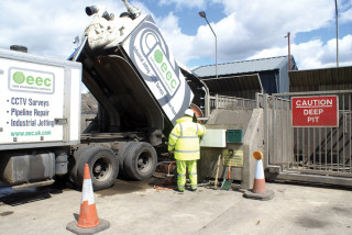 The waste is brought to Hursley for processing.