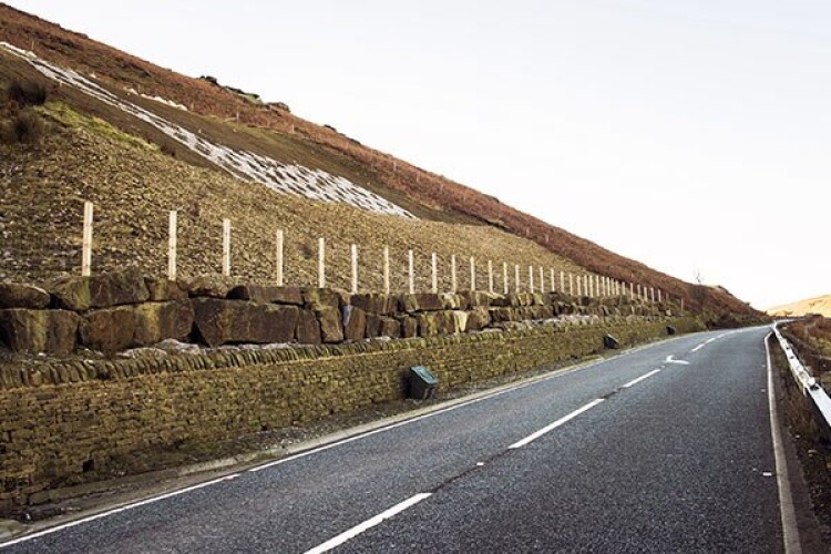 This stretch of the A59 is prone to landslips