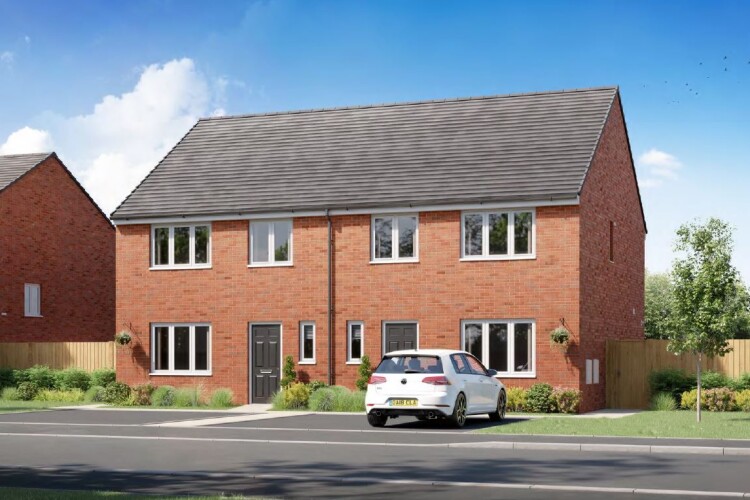 Artist's impression of housing planned for Stallings Place, Kingswinford