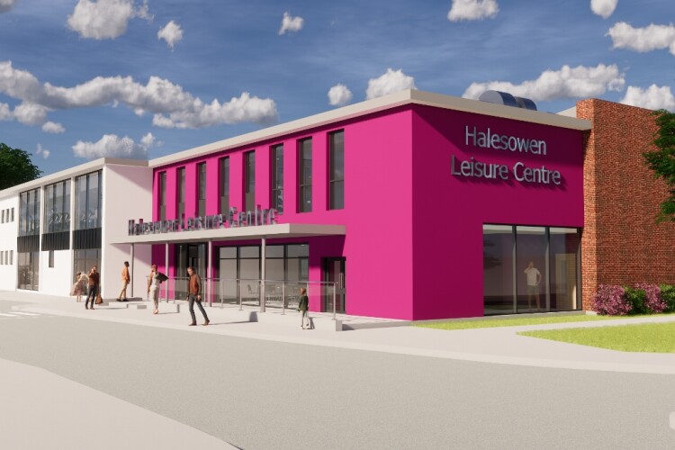 Artist's impression of Halesowen centre after the refurb (Roberts Limbrick Architects)