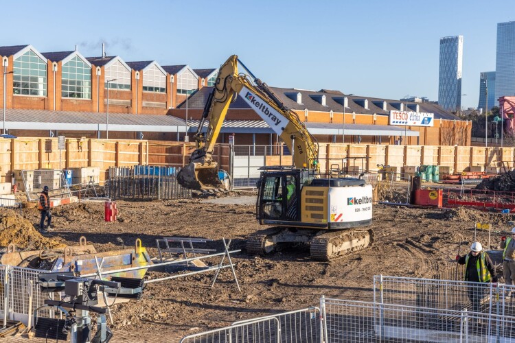 On site at Canada Water in Southwark
