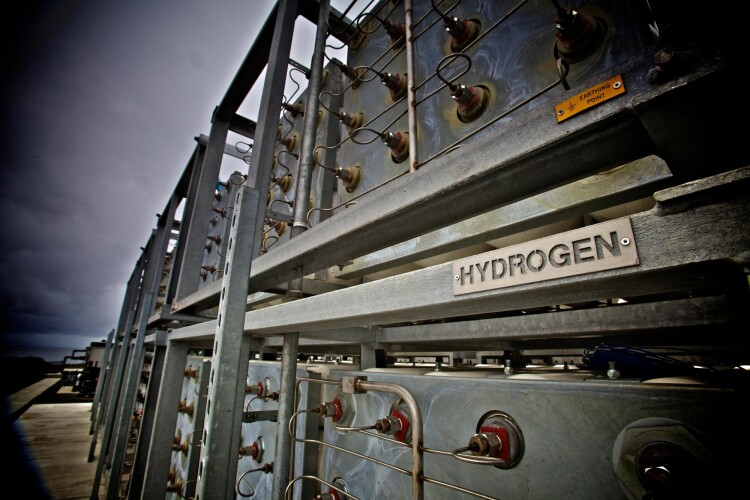 EMEC's hydrogen storage cylinders (photo by Colin Keldie)