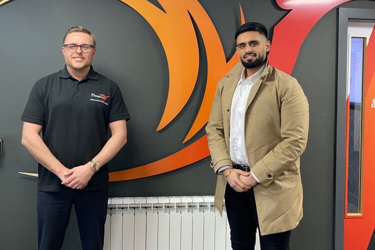 Phoenix owner-director Christian Watson (left) with one of his new recruits, Pav Bains