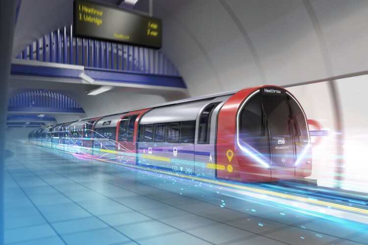CGI of the Tube train type to be built in the factory 