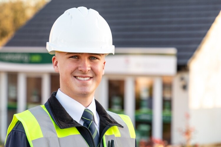 Tyler Collins, a Persimmon trainee site manager in South Wales, recently completed a Level 4 NVQ
