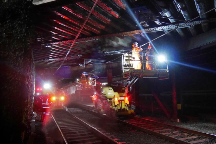 Coating the underside of the bridge