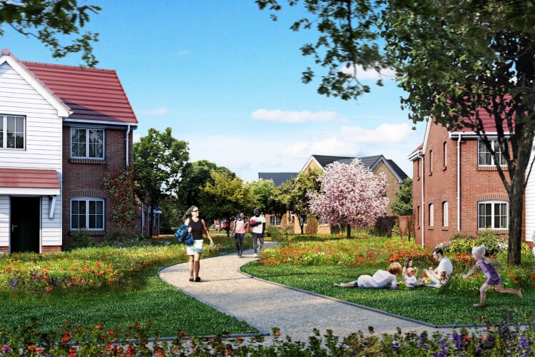 Artist's impression of the planned Bellway homes