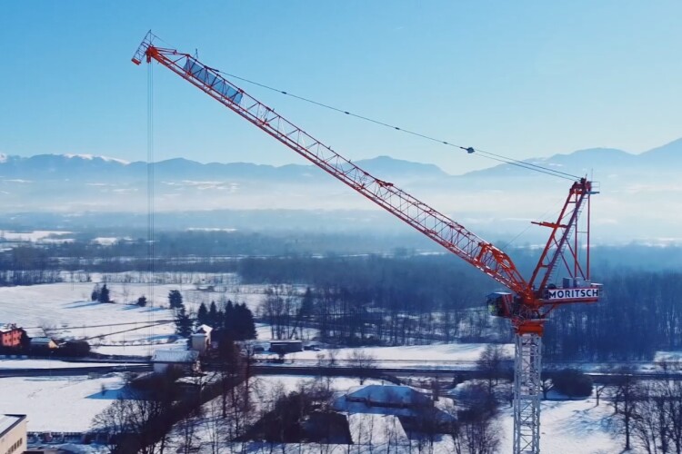 The Moritsch RTL 195 luffing jib tower crane