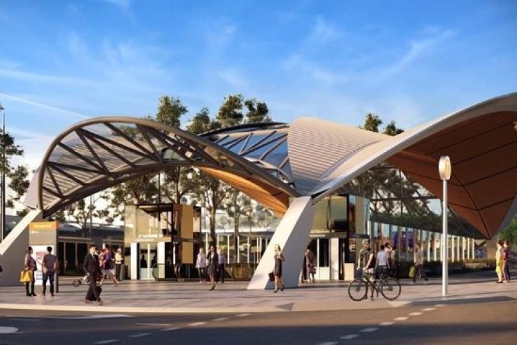 the Showground station design has been unveiled