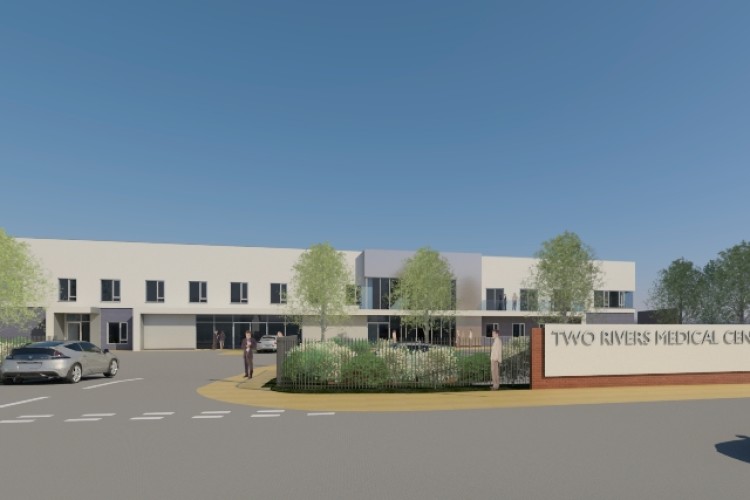 CGI of the new Two Rivers Medical Centre 